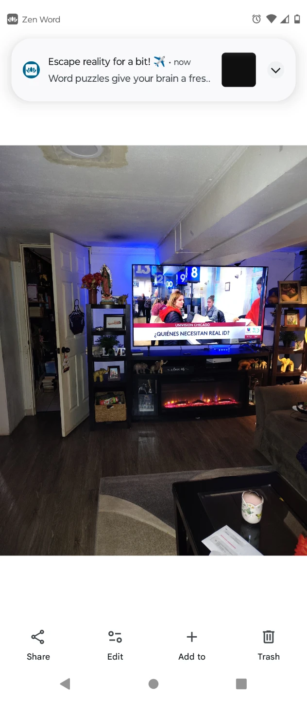 Black TV Stand with Electric Fireplace - photo 2