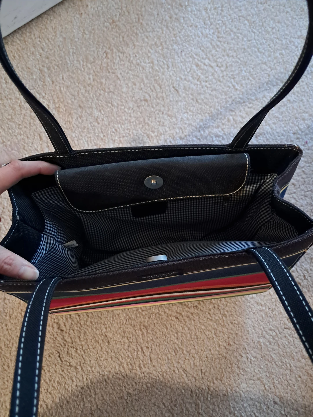Kate Spade Striped Shoulder Bag - photo 2