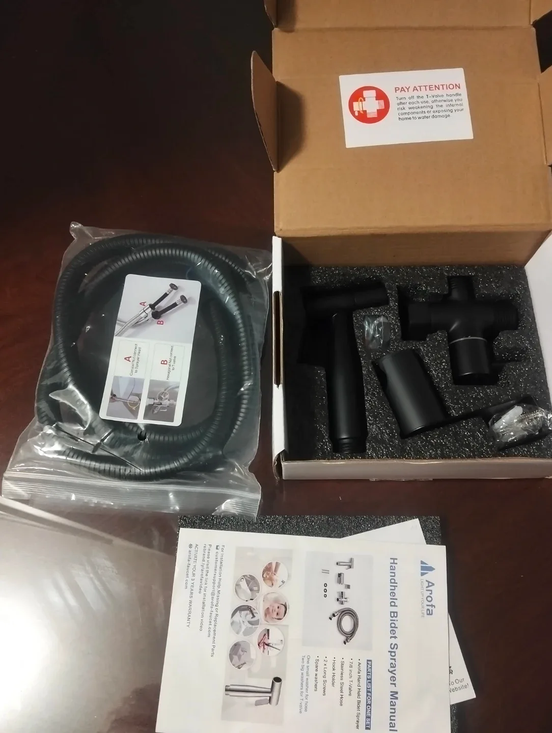 Arofa Hand Held Bidet Sprayer Set - New