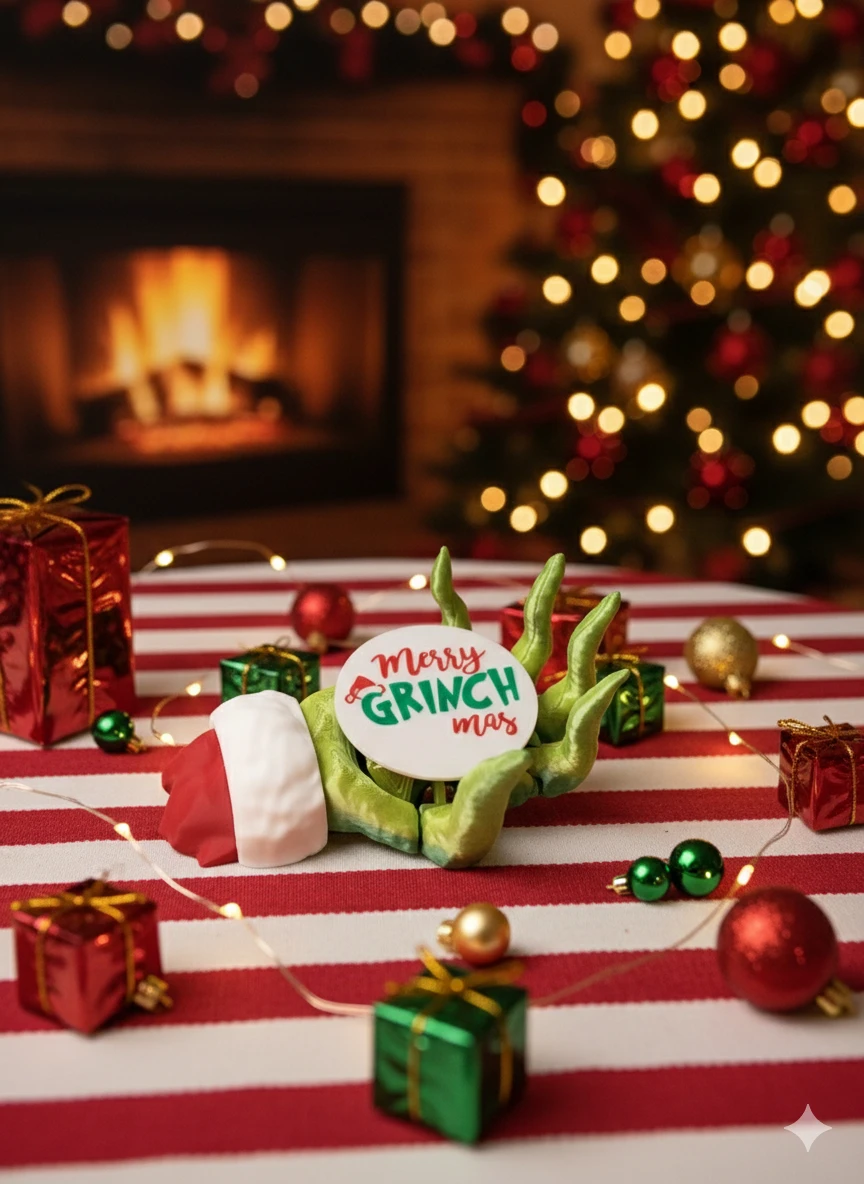 Articulated Grinch Drink Holder