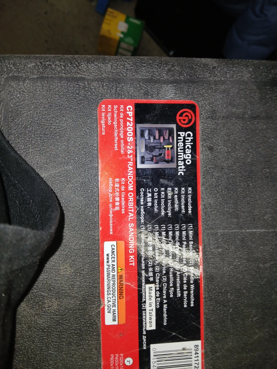 Chicago Pneumatic CP7200S Random Orbital Sanding Kit