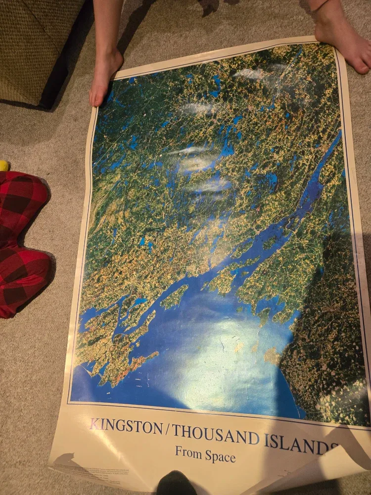 Kingston/Thousand Islands From Space Poster