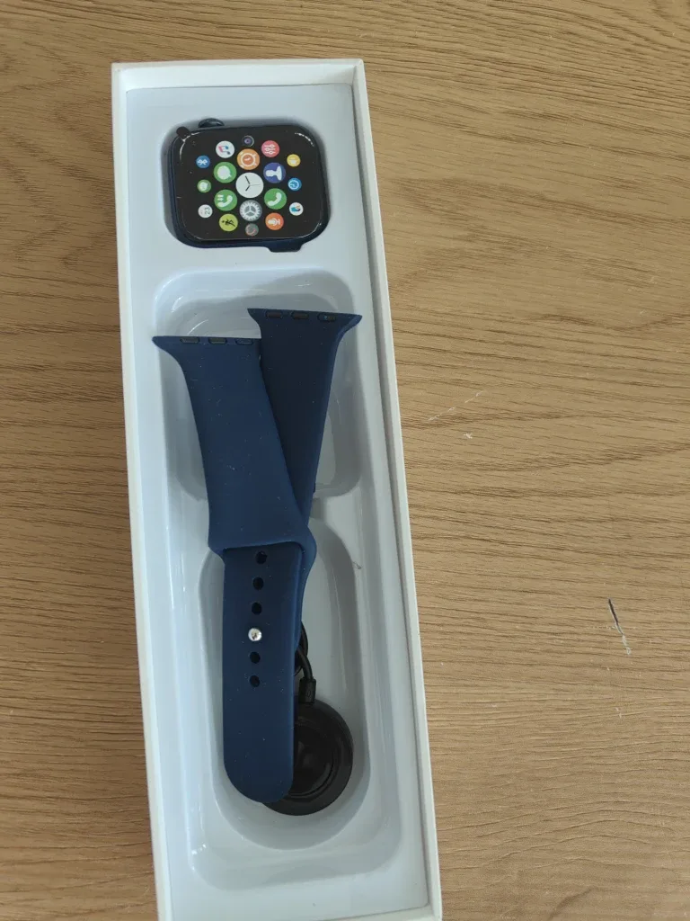 Smart Watch with Blue Band - Like New! image indicator(2)