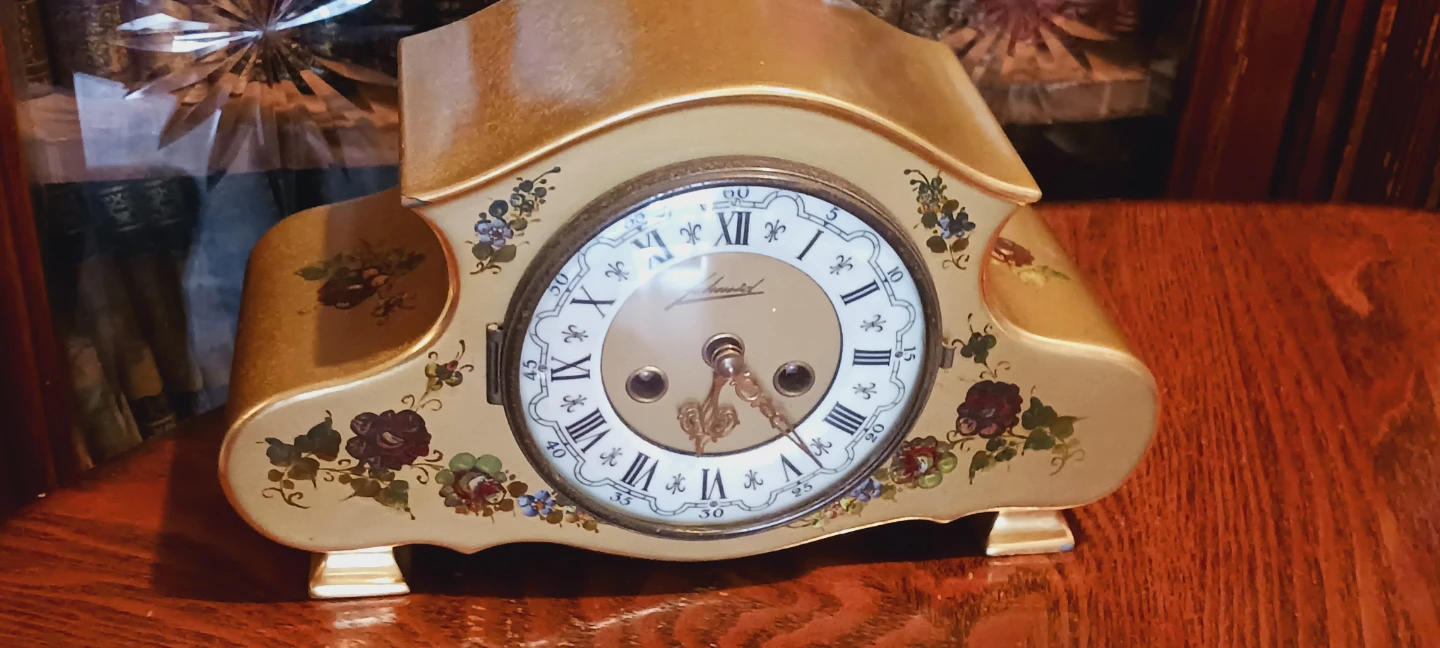 Beautiful Antique German Mechanical Mantel Clock. WORKS !! - photo 2