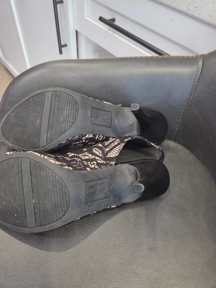Black Lace Heels - Size 9 (fits 8.5) image indicator(2)