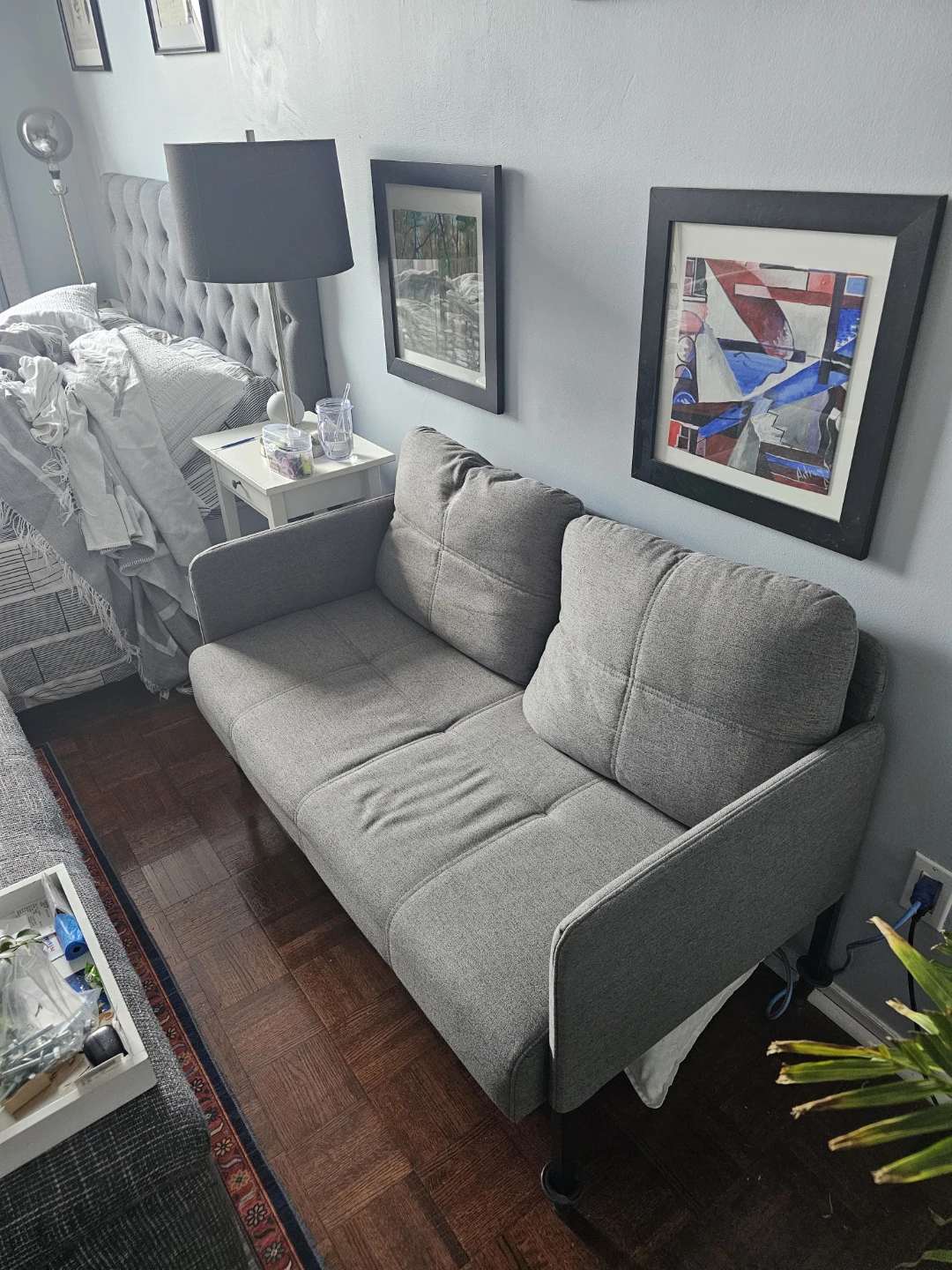 Grey Loveseat Sofa - - photo 3