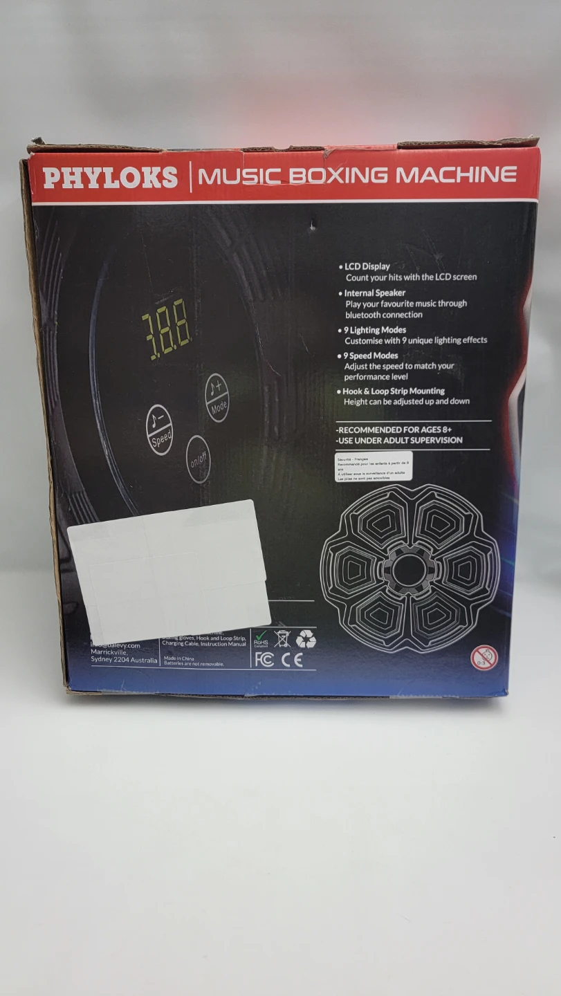 Music Boxing Machine w/ Gloves – Interactive LED Trainer - photo 2