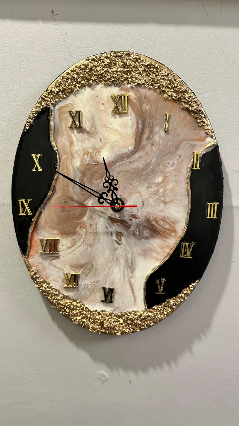 Handmade Resin Wall Clock - photo 3