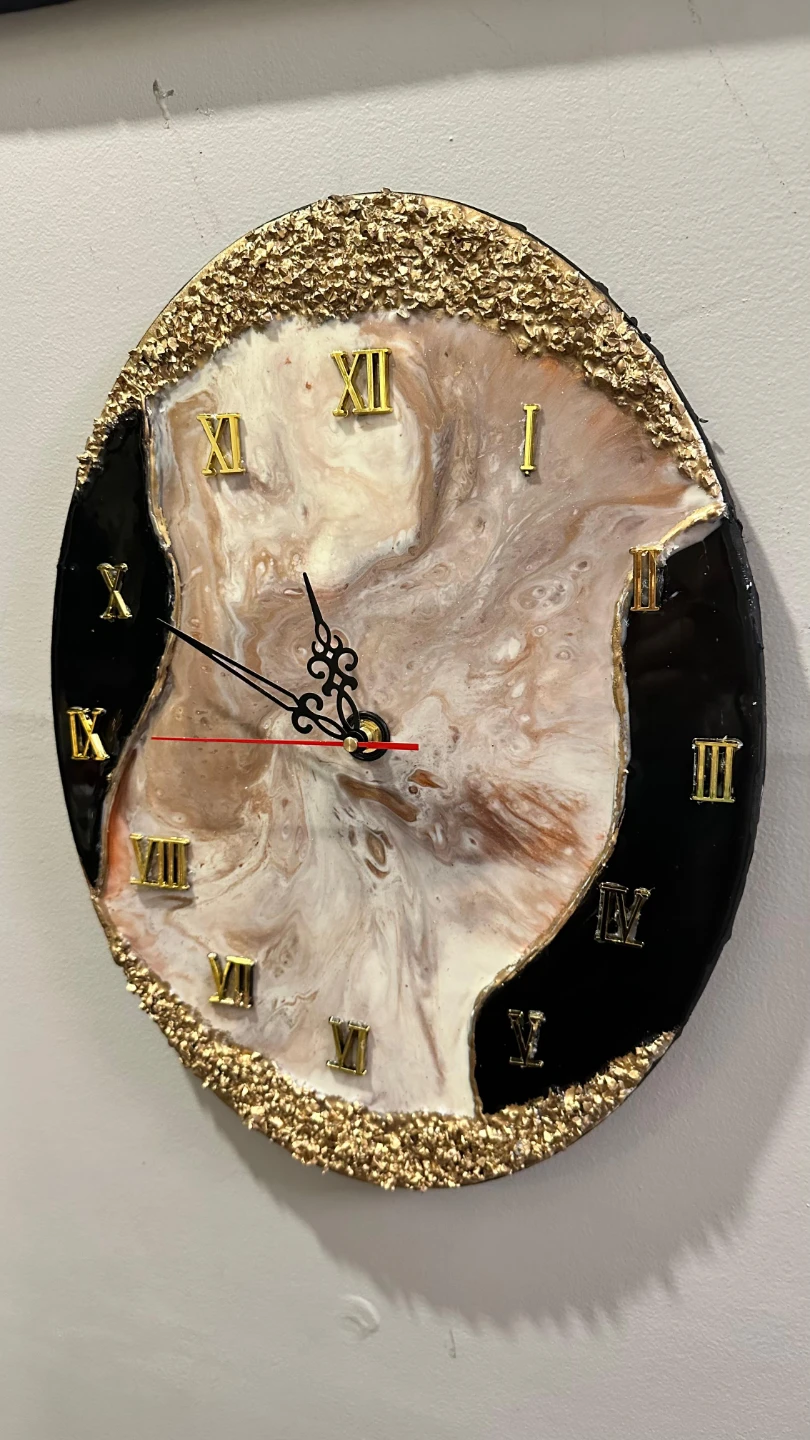 Handmade Resin Wall Clock - photo 4
