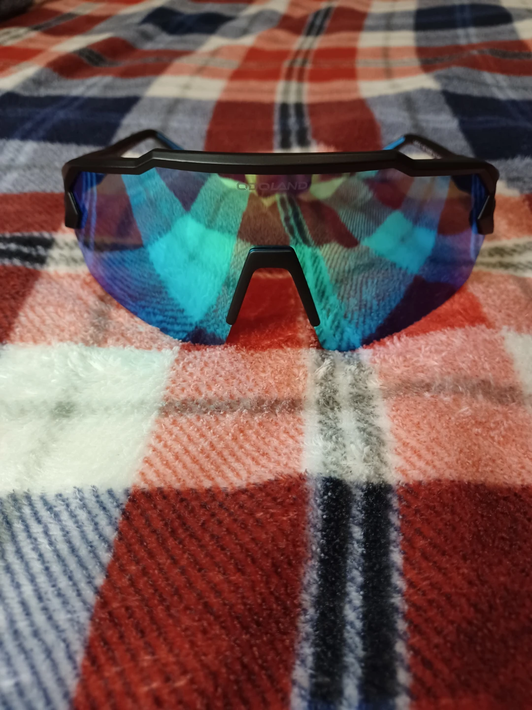 Polarized Sunglasses - Black Frame with Blue/Green Lenses - photo 2