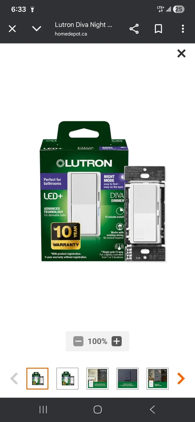Lutron Diva LED+ Dimmer Switch