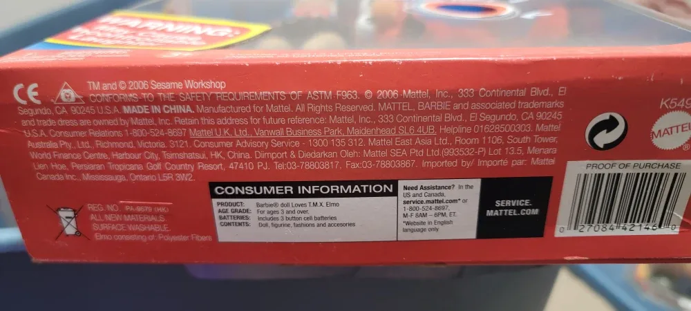 Sesame Street Barbie Loves T.M.X. Elmo Doll image indicator(2)