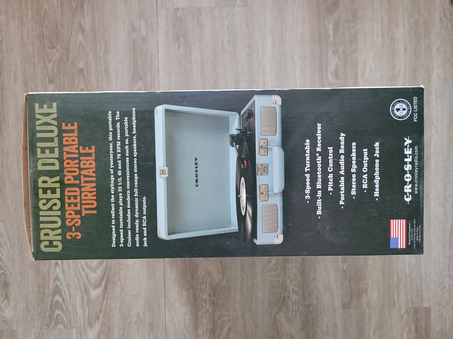Crosley Cruiser Deluxe 3-Speed Portable Turntable - Mint - photo 2