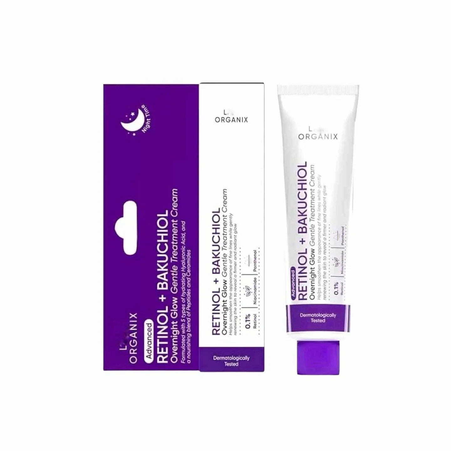 LUXE ORGANIX Retinol Bakuchiol Overnight Glow Gentle