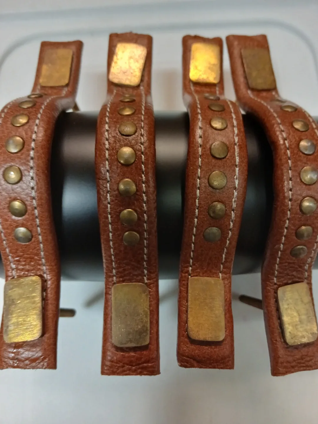 Leather Cabinet Drawer Pulls (Set of 4)