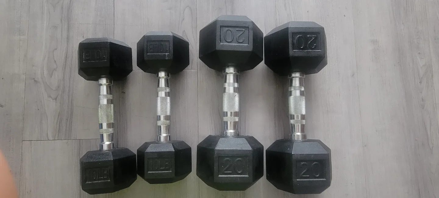Dumbell sets.$50  for both sets