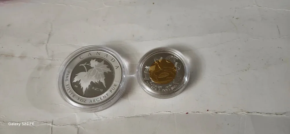2005 Silver Maple Leaf & 1999 Nunavut $2 Coin image indicator(2)