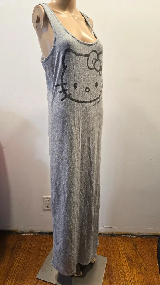 Hello Kitty Grey Maxi Dress - Size L/G #Cleanout