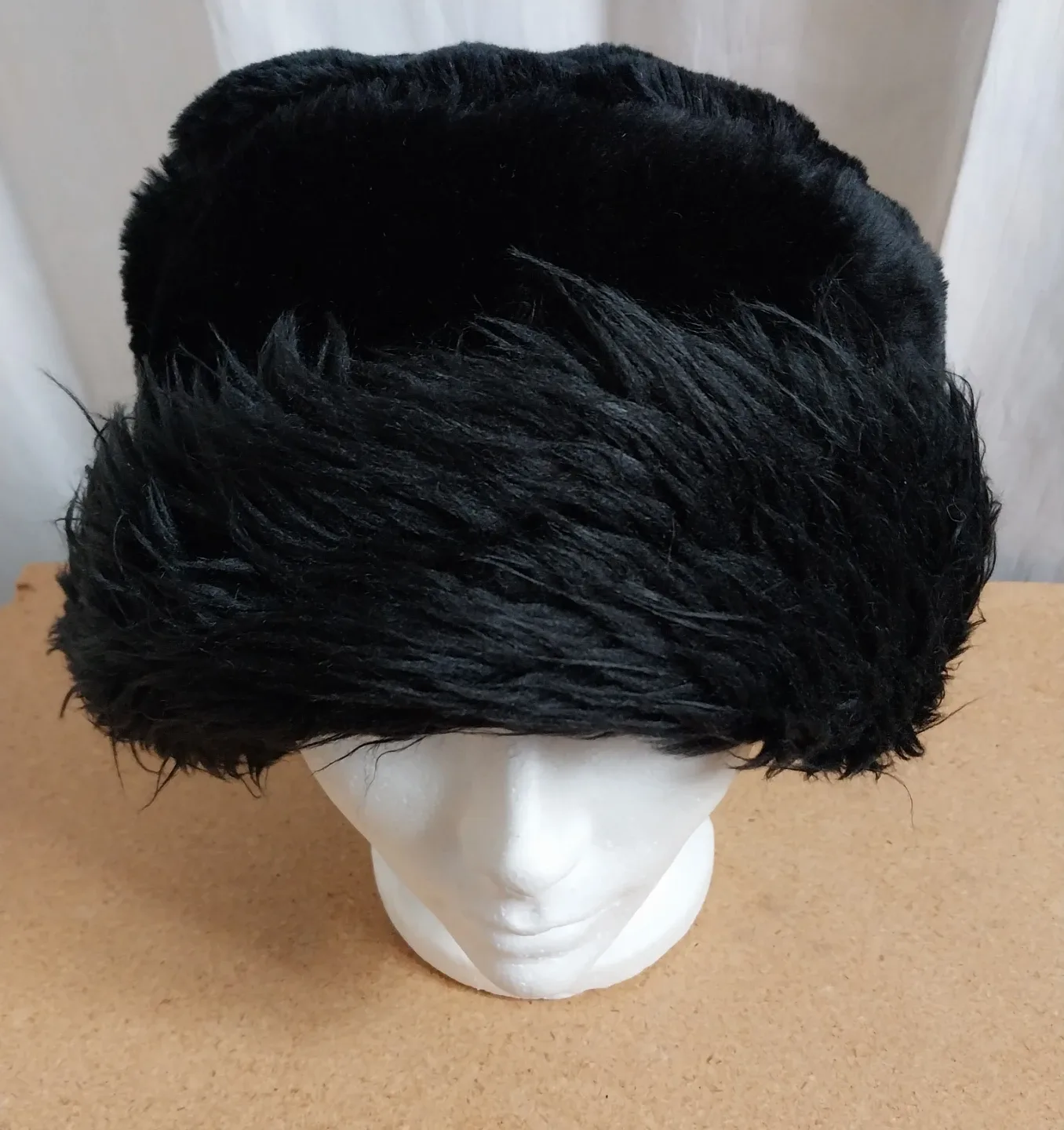 Black Faux Fur Hat. It's available.  Fixed price.