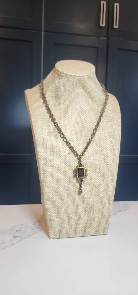 Gothic/ Victorian Glass Pendant Necklace - photo 4
