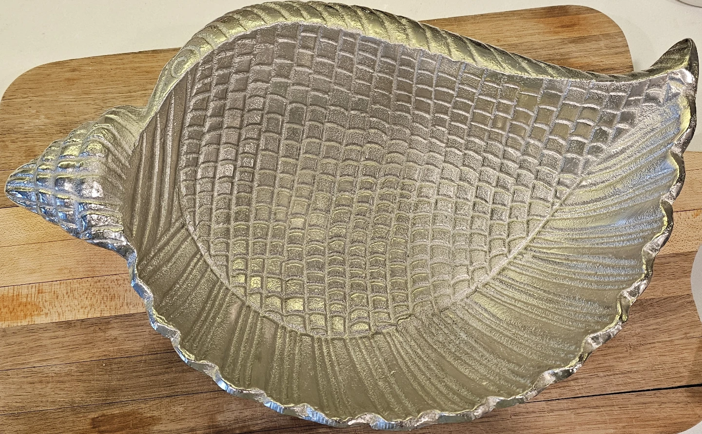 Decorative Silver Seashell Bowl