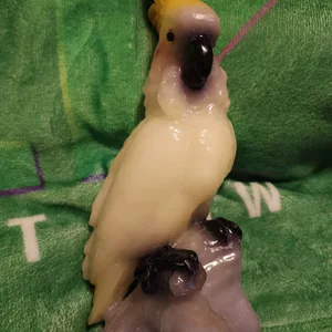 Cockatoo Parrot Candle Figurine