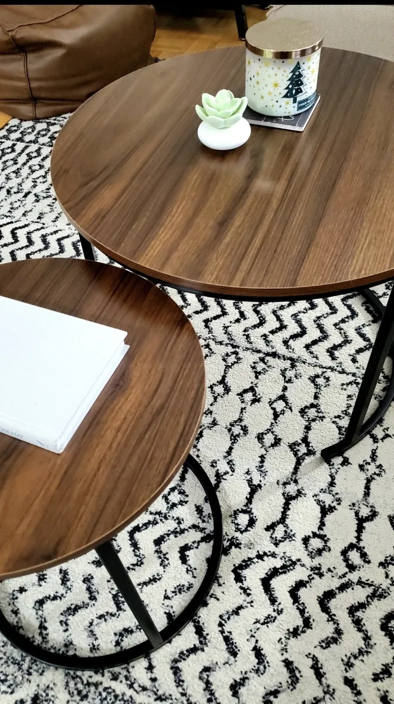 2 Round Coffee Tables set (new) image indicator(4)