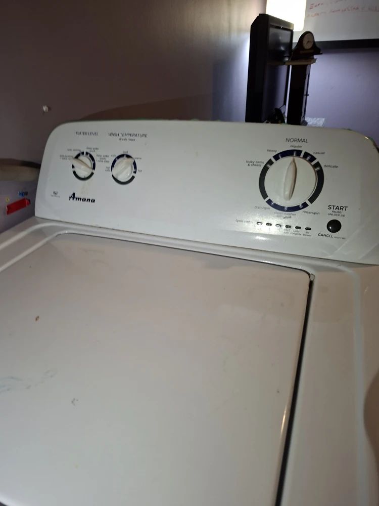 #Cleanout-Amana NTW4516FW3 Top Load Washer