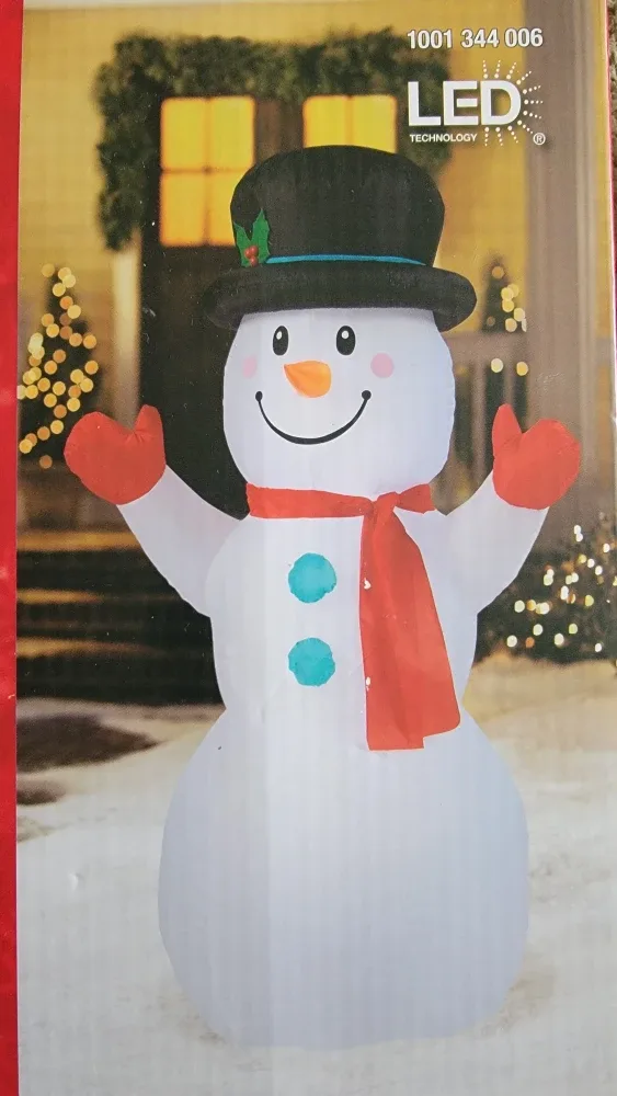 Home Accents Holiday 5 ft LED Snowman Inflatable
