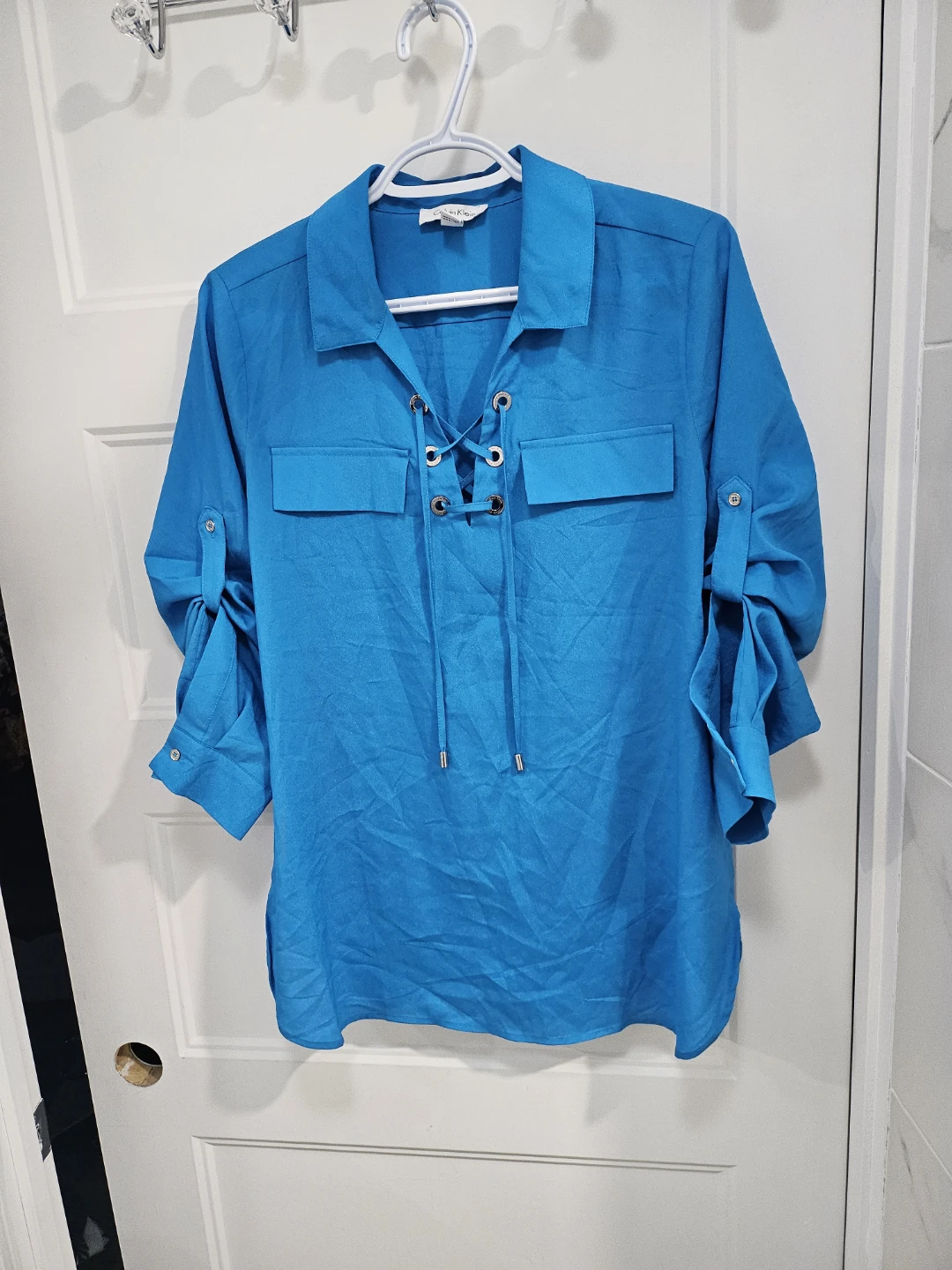 Chemise Calvin Klein Turquoise Taille S - photo 2
