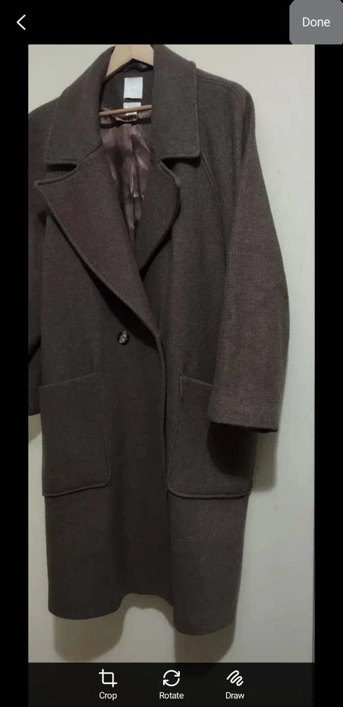 H&M Wool Blend Over Size Coat -  size XL image indicator(2)