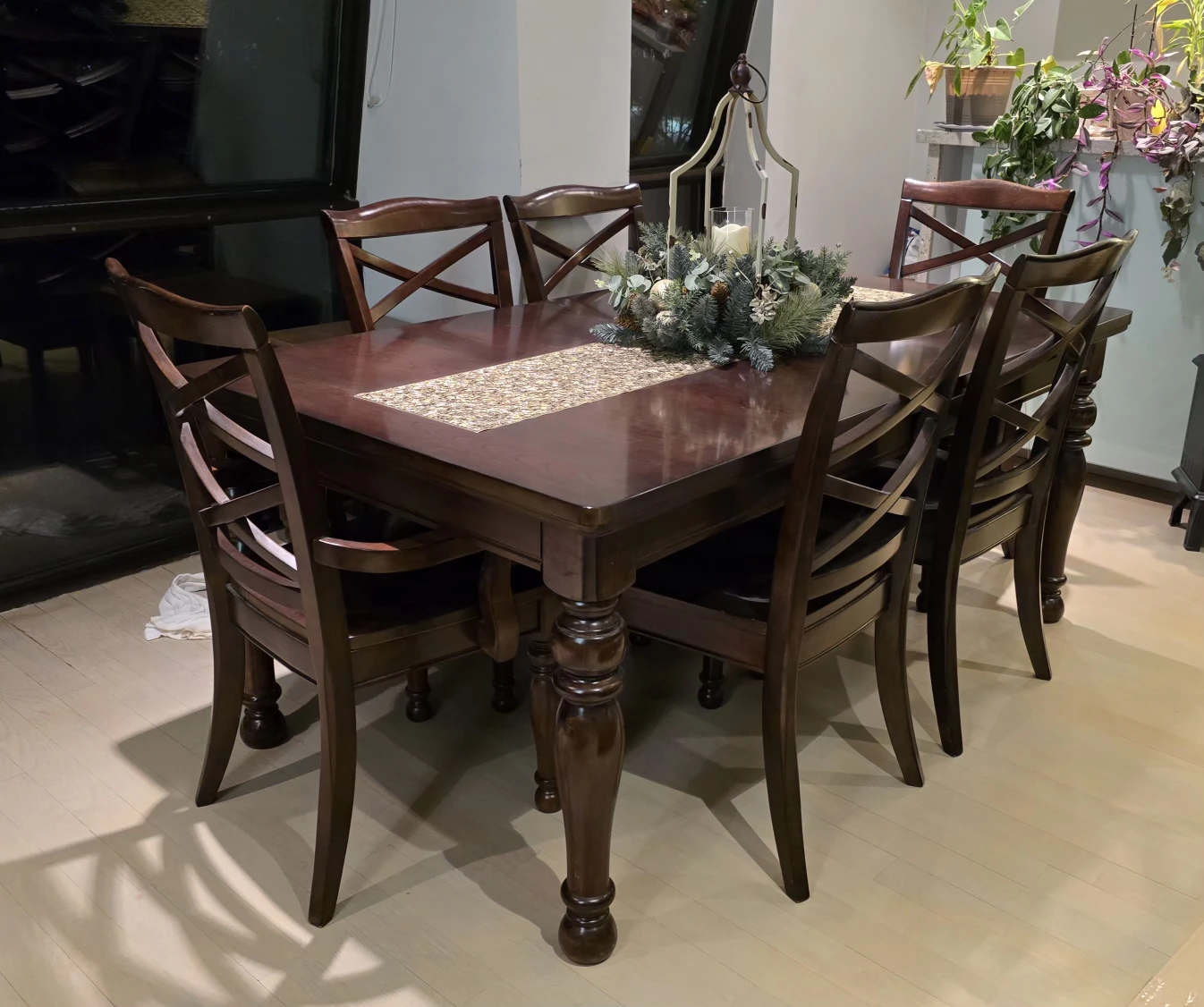 NEED IT GONA ASAP❗️Dining Table with 6 Chairs - Brown Wood - photo 3