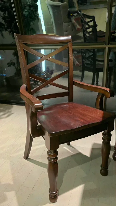 NEED IT GONA ASAP❗️Dining Table with 6 Chairs - Brown Wood image indicator(5)