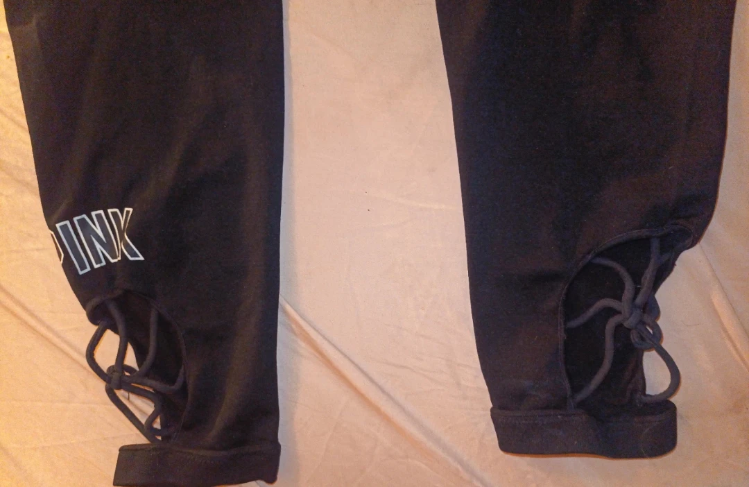PINK Black Tie-Up Leggings - photo 5