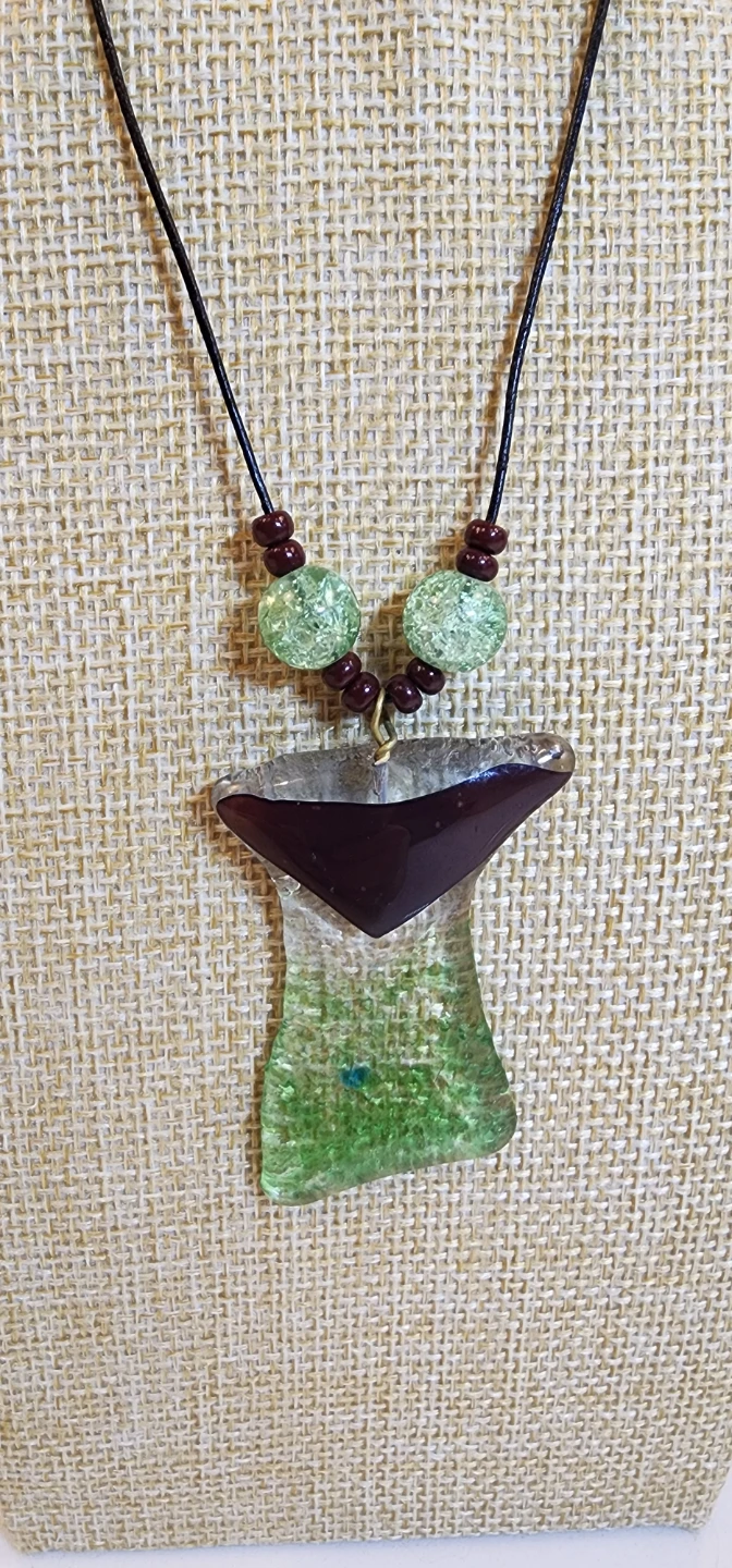 Handmade Glass Pendant Necklace - photo 2