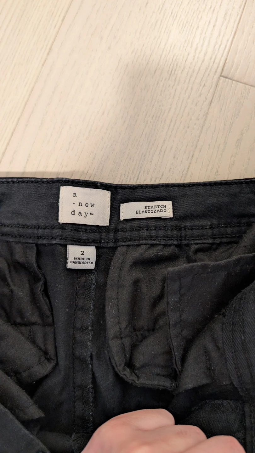 A New Day Black Stretch Pants - Size 2 - photo 2