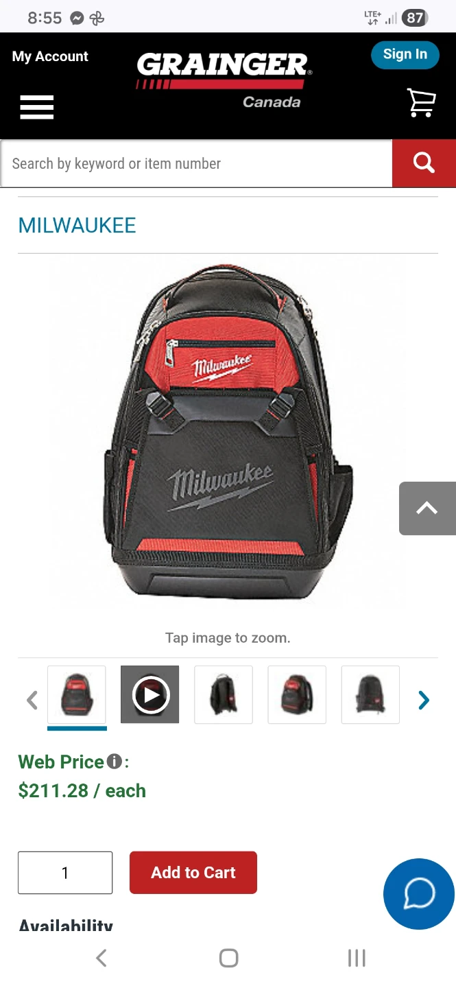 Milwaukee Red & Black Tool Backpack - photo 2