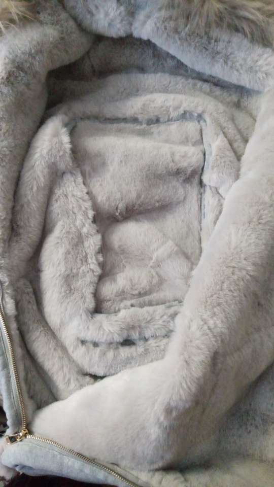 Faux Fur 3 in 1 baby car sit cover/ Bundle me- Grey - photo 4