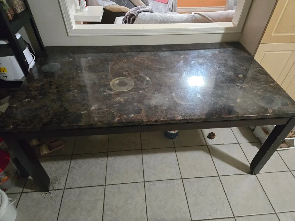 Marble Top Dining Table