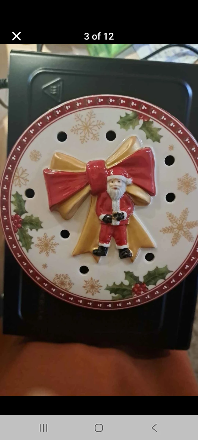 Villeroy & Boch, Christmas Santa Scene, tealight, music box - photo 2