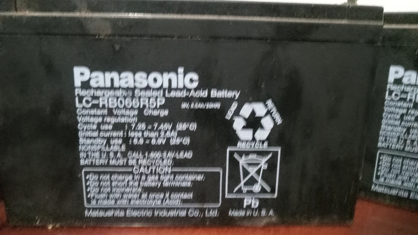 Panasonic Rechargeable Sealed Lead-Acid Battery - photo 2