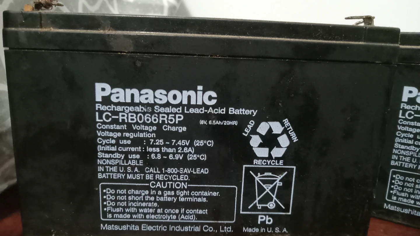 Panasonic Rechargeable Sealed Lead-Acid Battery - photo 3