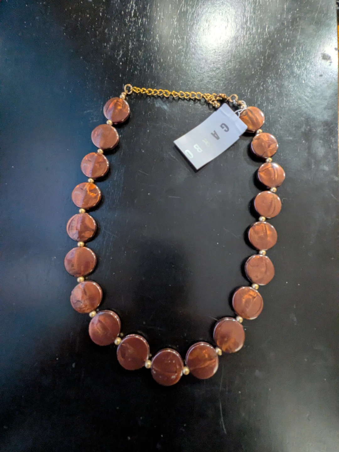 GARBO Brown Beaded Necklace