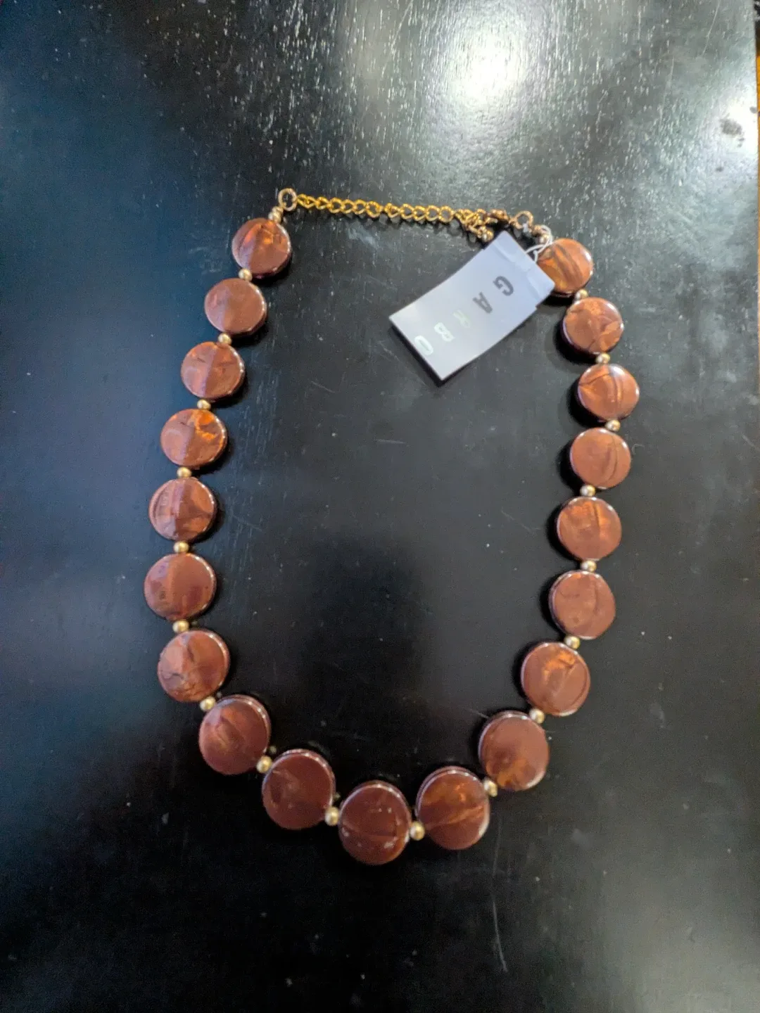 GARBO Brown Beaded Necklace