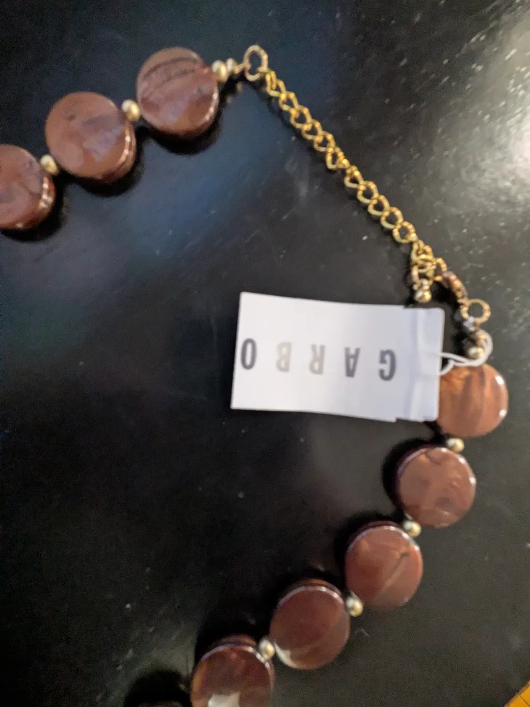 GARBO Brown Beaded Necklace image indicator(2)