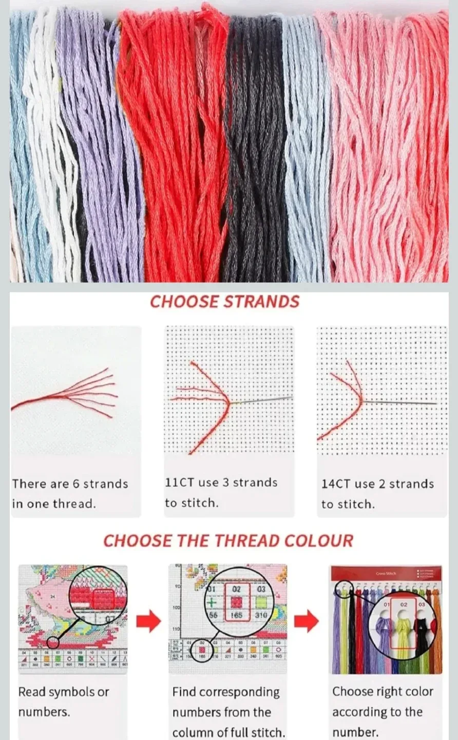 Stamped Cross Stitch DIY Kits Embroidery Cat 17.7"x17.7" image indicator(7)