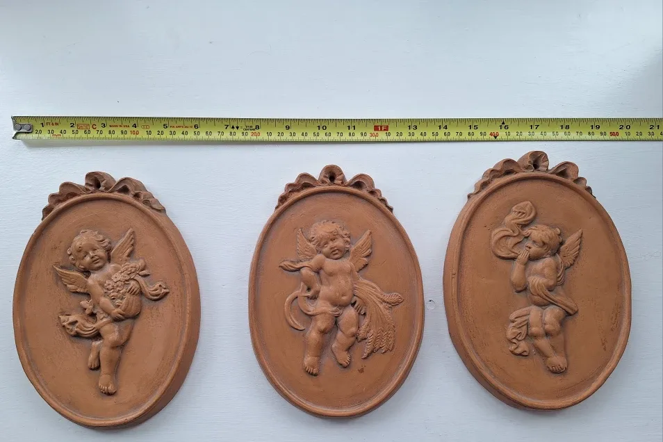 Vintage Italy Art Set of 3 Dolfi Montelupo Tuscany Pottery image indicator(2)