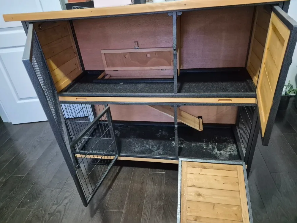 PawHut 2-Tier Small Animal Hutch image indicator(4)