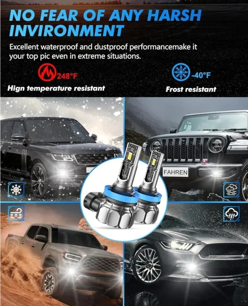 Fahren Ursprung H11/H8/H16 LED Headlight Bulbs image indicator(5)
