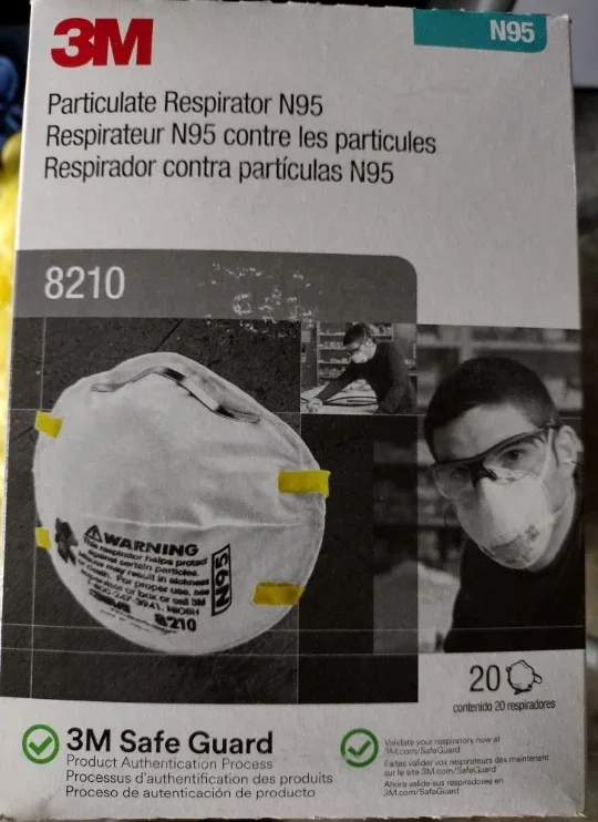 3M Particulate Respirator N95 - Model 8210 (20 count) #Cleanout